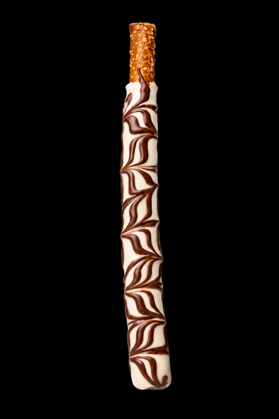 Tiger Butter Pretzel Rod