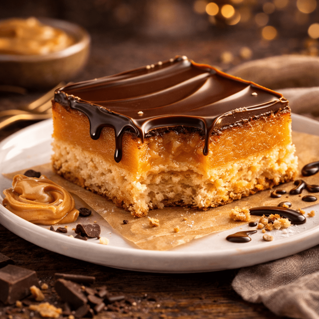 *Low Carb, High-Protein, GF Peanut Butter Dessert Bars