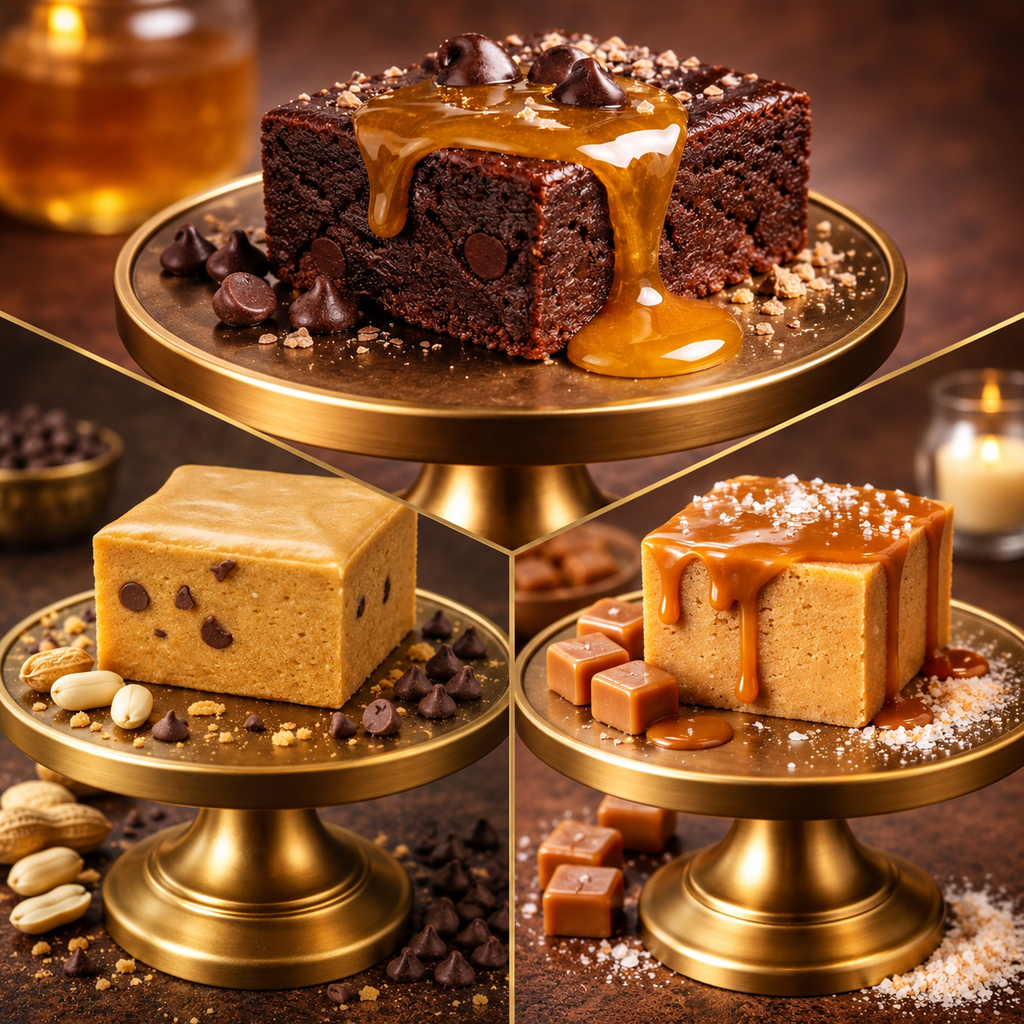Protein Brownies & Blondies – 10g Protein, Gluten-Free, Honey-Sweetened