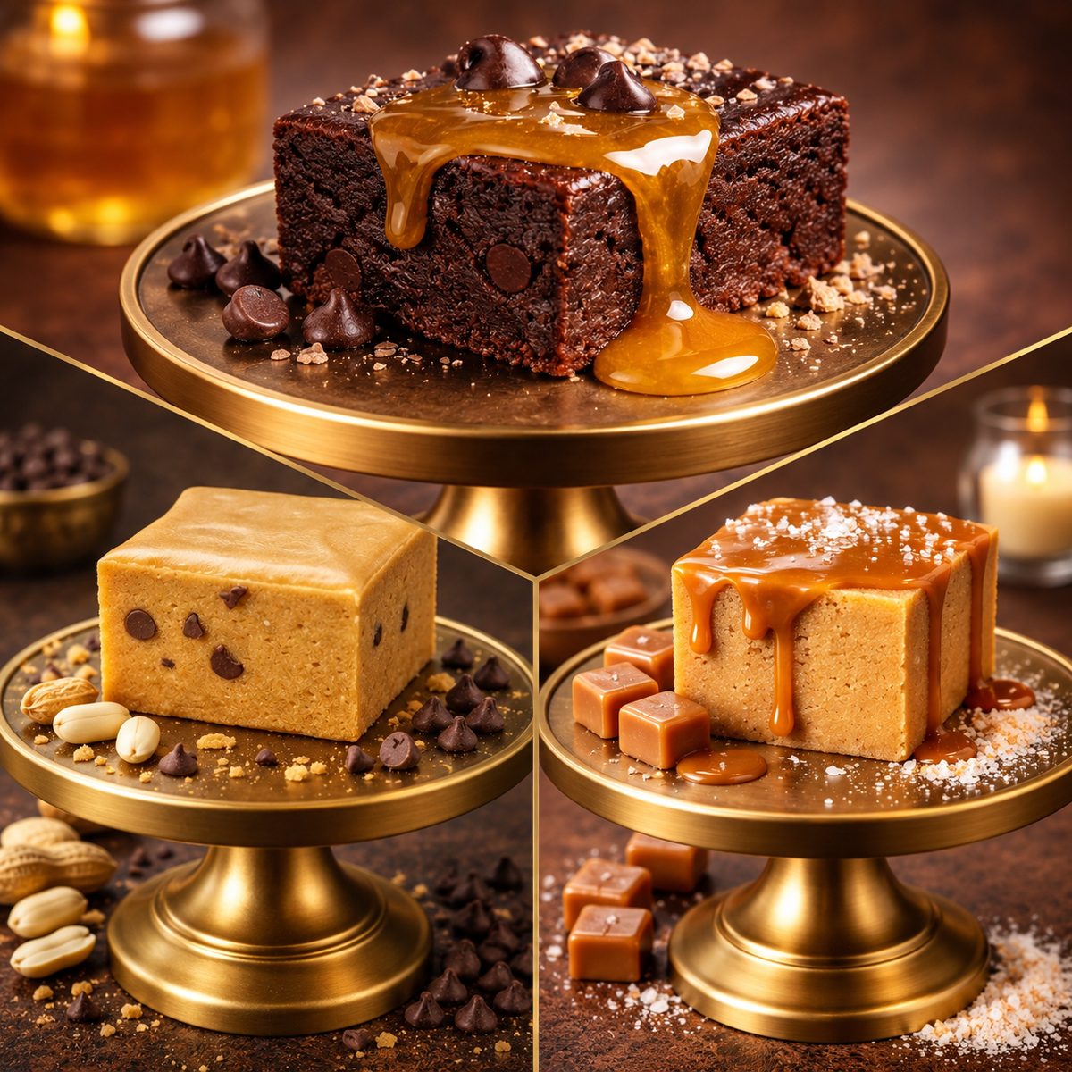 Protein Brownies & Blondies – 10g Protein, Gluten-Free, Honey-Sweetened